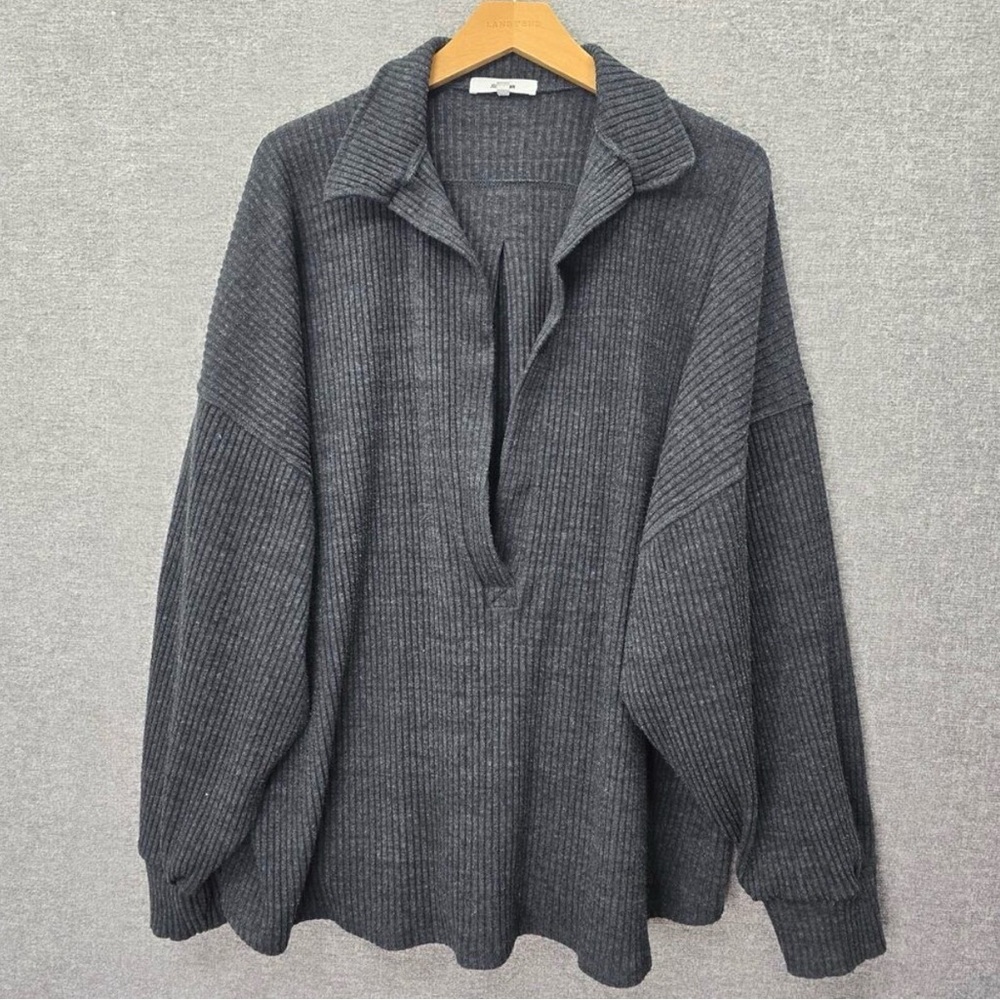 Joah Brown Deep V Plunge Pullover - Picture 7 of 9